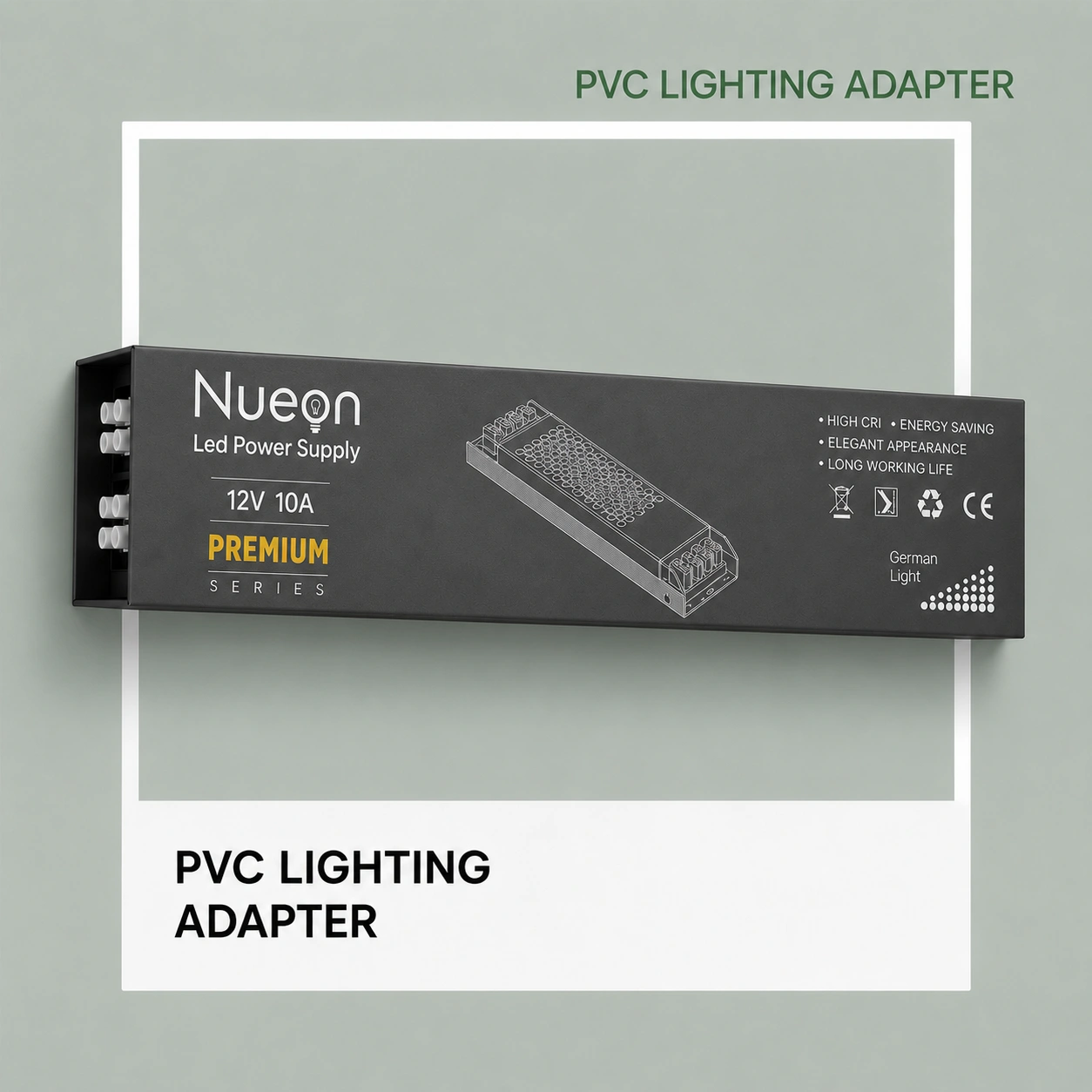 PVC Lighting Adapter – Premium LED Power Supply | 12V 10A