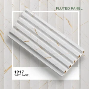 White Marble WPC Louver Panel (1917) – 9.5 ft × 6 in | 23 mm Thickness