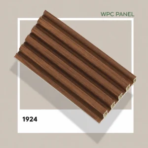 Walnut Wood WPC Louver Panel (1924) – 9.5 ft × 6 in | 23 mm Thickness