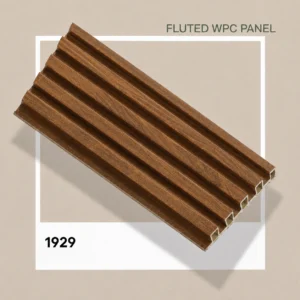 Teak Wood Finish WPC Louver Panel (1929) – 9.5 ft × 6 in | 23 mm Thickness