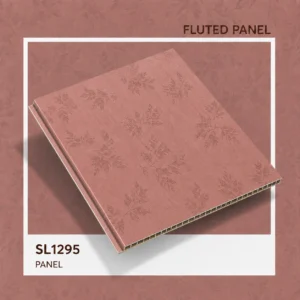 Premium Floral Fluted PVC Wall Panel – Rose Pink (SL1295) | 10 ft x 10 in