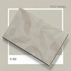 Premium Beige Abstract Wave PVC Wall Panel – S-122 | 10 ft x 10 in