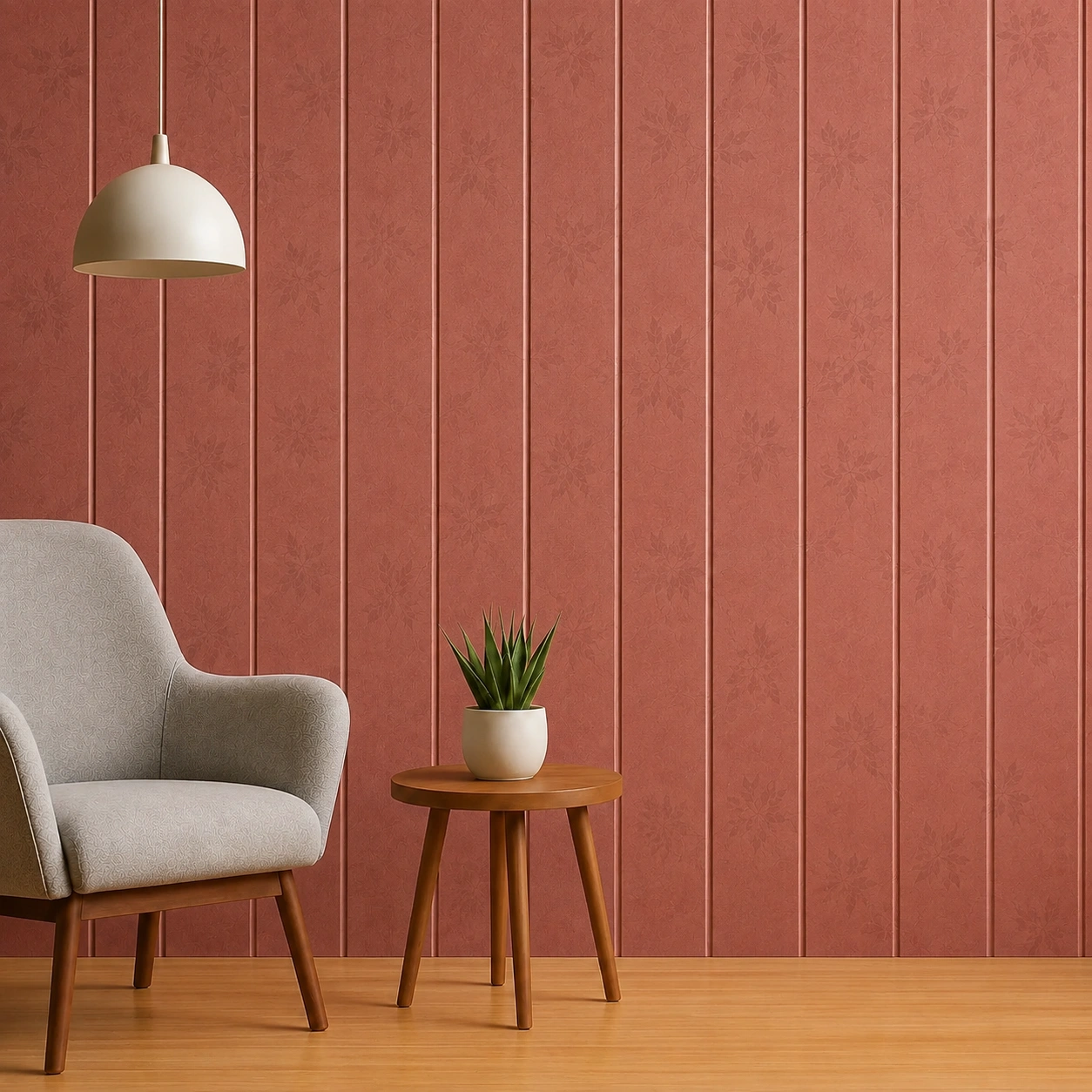Premium Floral Fluted PVC Wall Panel – Rose Pink (SL1295) | 10 ft x 10 in Premium Floral Fluted PVC Wall Panel – Rose Pink (SL1295) | 10 ft x 10 in - Image 2