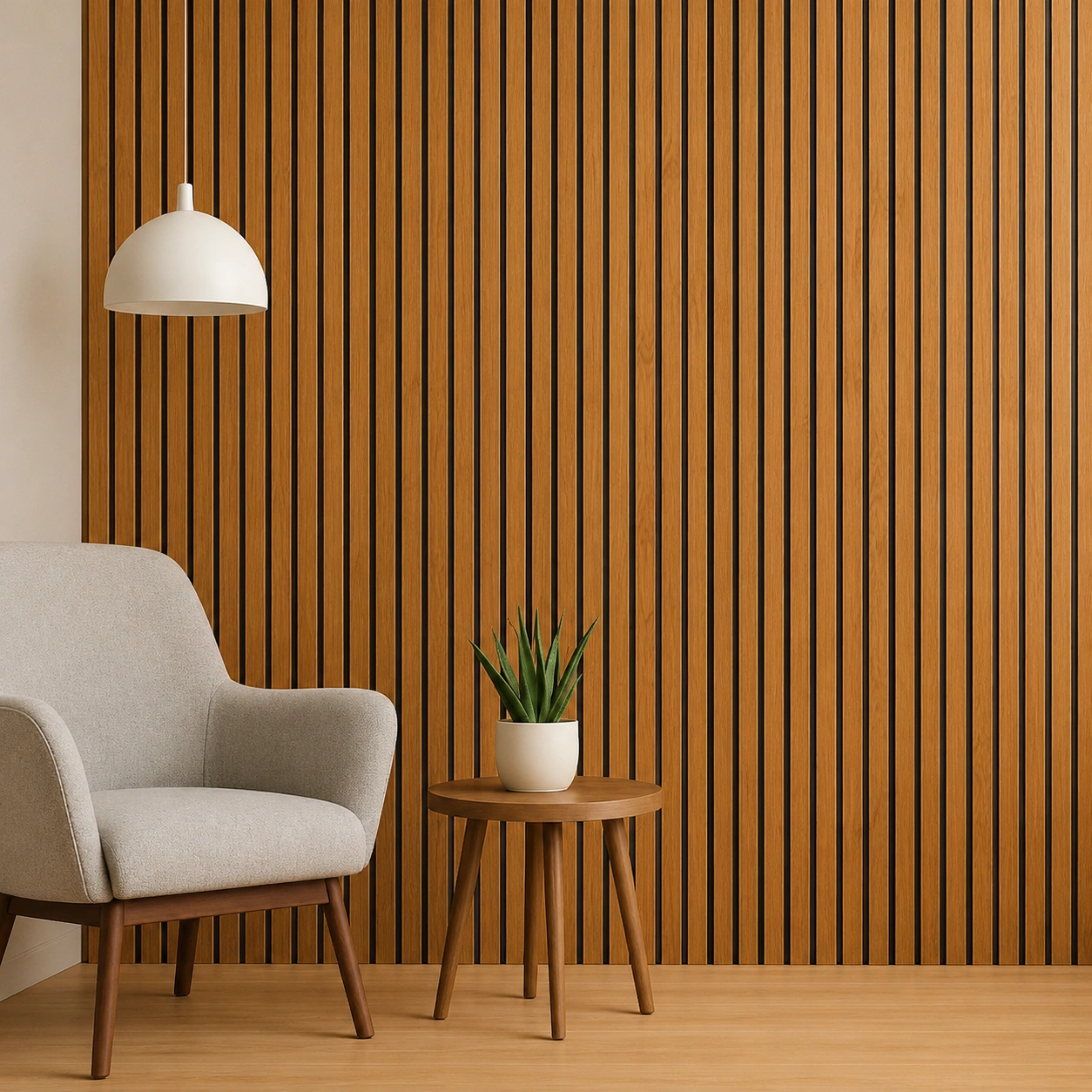 Premium Golden Oak Fluted Wall Panel – IN-2001 | 10 ft x 1 ft - Image 2