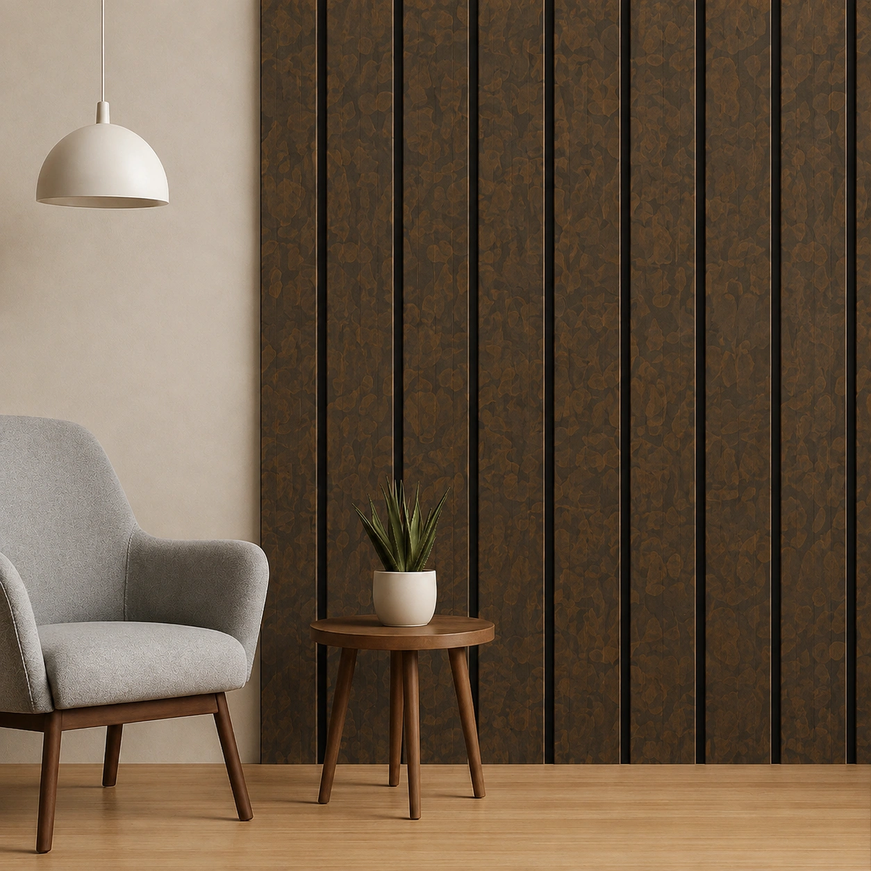 Premium Dark Abstract PVC Wall Panel – S-121 | 10 ft x 10 in - Image 2