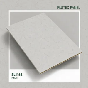 Premium Floral Grey PVC Fluted Wall Panel – SL1165 | 10 ft x 10 in