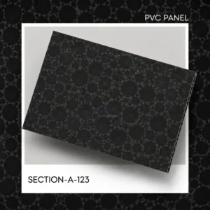 Premium Black Stone Texture PVC Wall Panel – A-123 | 10 ft x 10 in