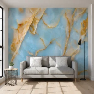 UV Marble Sheet – Premium Blue Onyx High Gloss Wall Panel (8 ft x 4 ft)