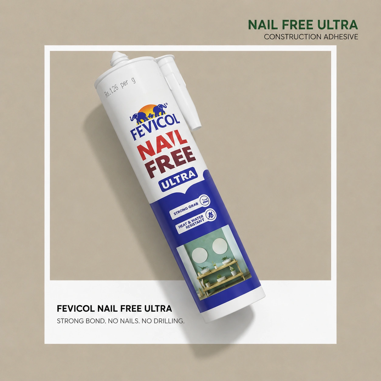 Fevicol Nail Free Ultra – High Strength Construction Adhesive Sealant (435g)