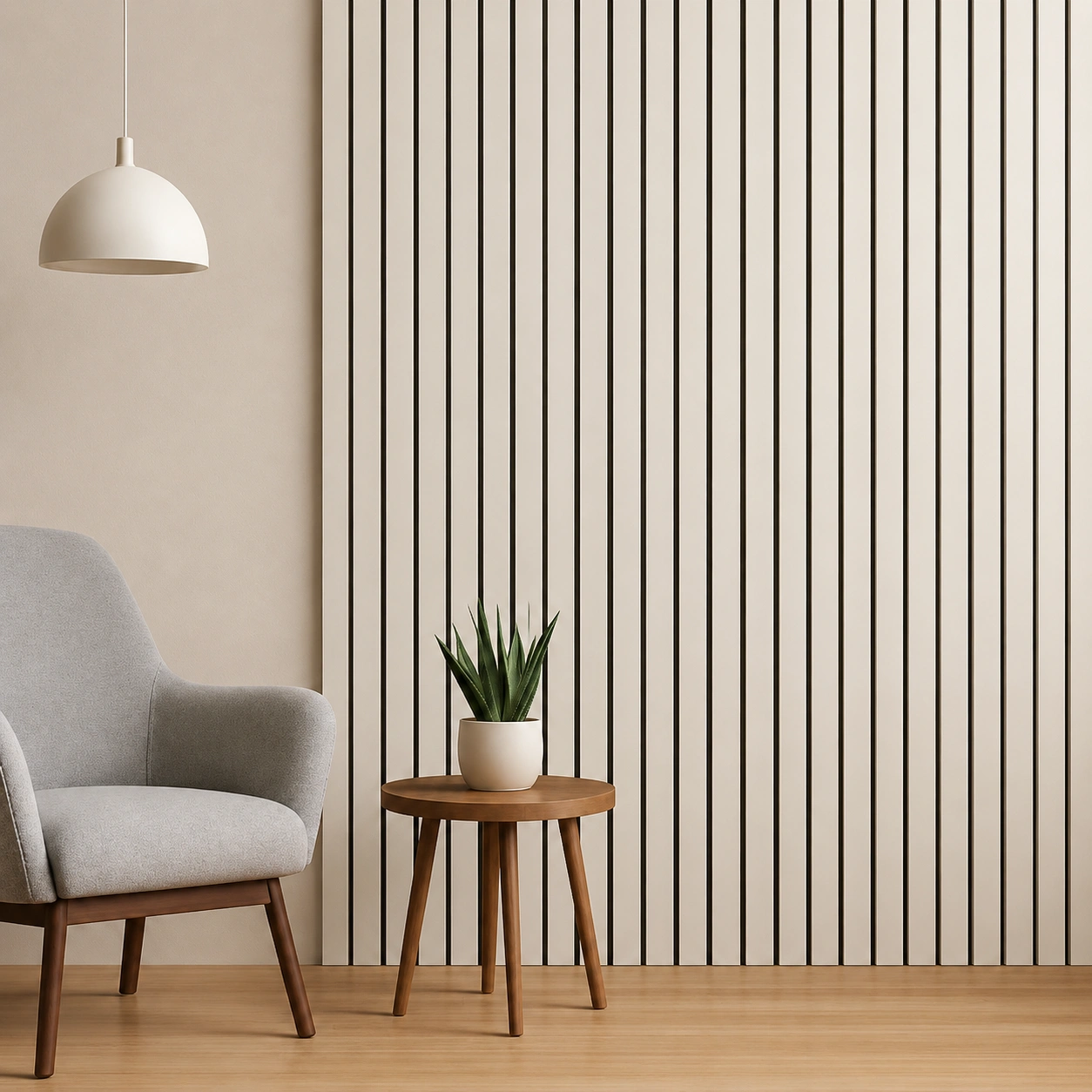 Premium White Oak Fluted Wall Panel (GL2090) – 10 ft x 1 ft | Modern Decorative Interior Panel - Image 2