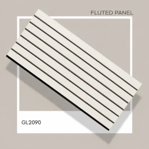 Premium White Oak Fluted Wall Panel (GL2090) – 10 ft x 1 ft | Modern Decorative Interior Panel