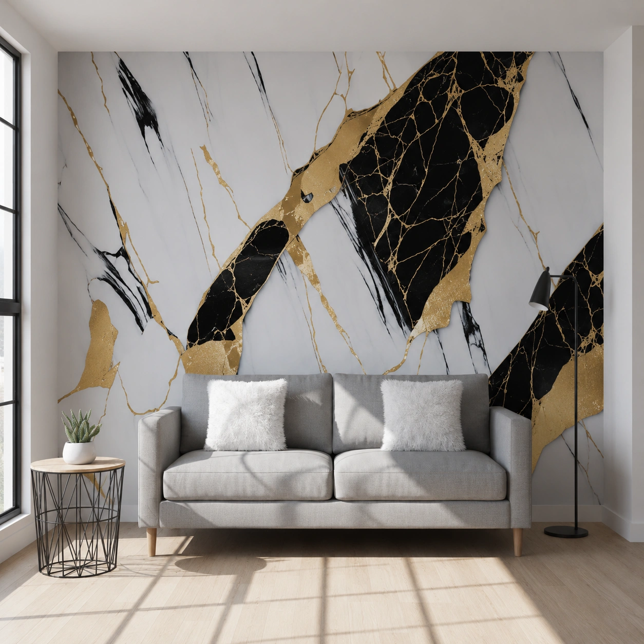 Luxury Black & Gold Golden Tinted UV Marble Sheet (8 ft × 4 ft) Luxury Black & Gold Golden Tinted UV Marble Sheet (8 ft × 4 ft)