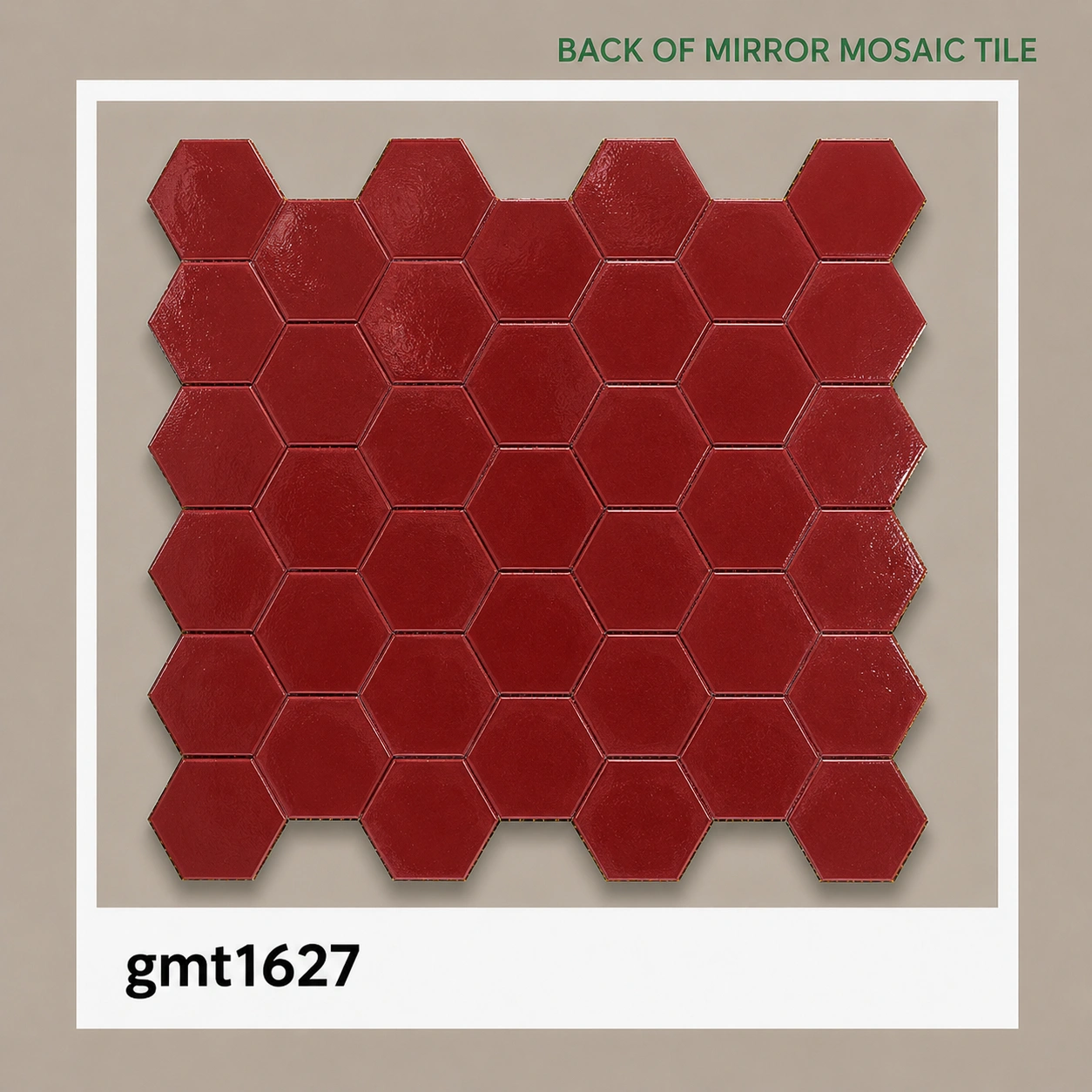 Self-Adhesive Hexagon Mirror Mosaic Tile - GMT 1627 | Gold Decorative Wall Panel | 1 x 1 ft - Image 3