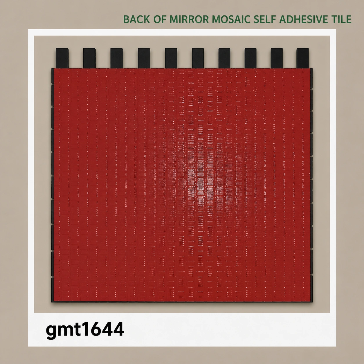 Self-Adhesive Gold Mirror Mosaic Tile GMT 1644 | Brick Pattern Decorative Wall Panel | 1 x 1 ft - Image 3