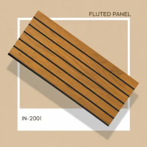 Premium Golden Oak Fluted Wall Panel – IN-2001 | 10 ft x 1 ft