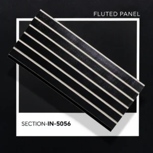 Premium Black Fluted Wall Panel – IN-5056 | 10 ft x 1 ft
