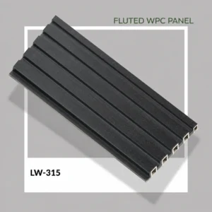 Premium Charcoal Black WPC Louvers Panel – LW-315 | 9.5 ft x 6 in | 23mm Thickness