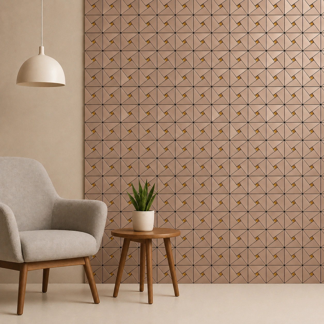 Premium Geometric PVC Self-Adhesive Mosaic Wall Tile MSPV1403 | 1x1ft - Image 2