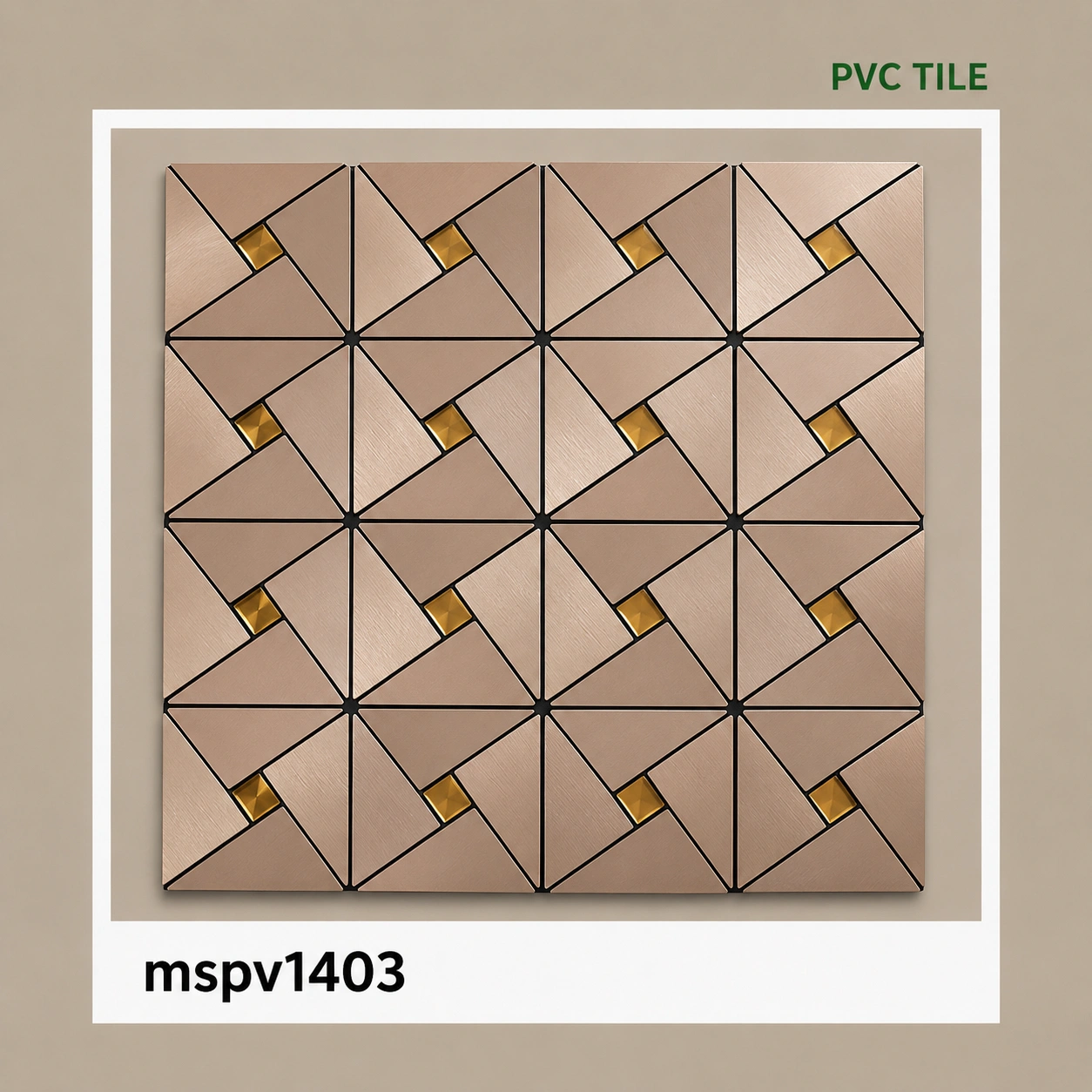 Premium Geometric PVC Self-Adhesive Mosaic Wall Tile MSPV1403 | 1x1ft