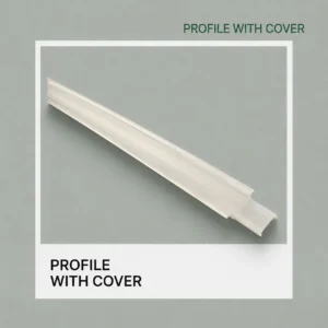 PVC Profile with Cover – 10 ft | 0.75 Inch Lighting Profile