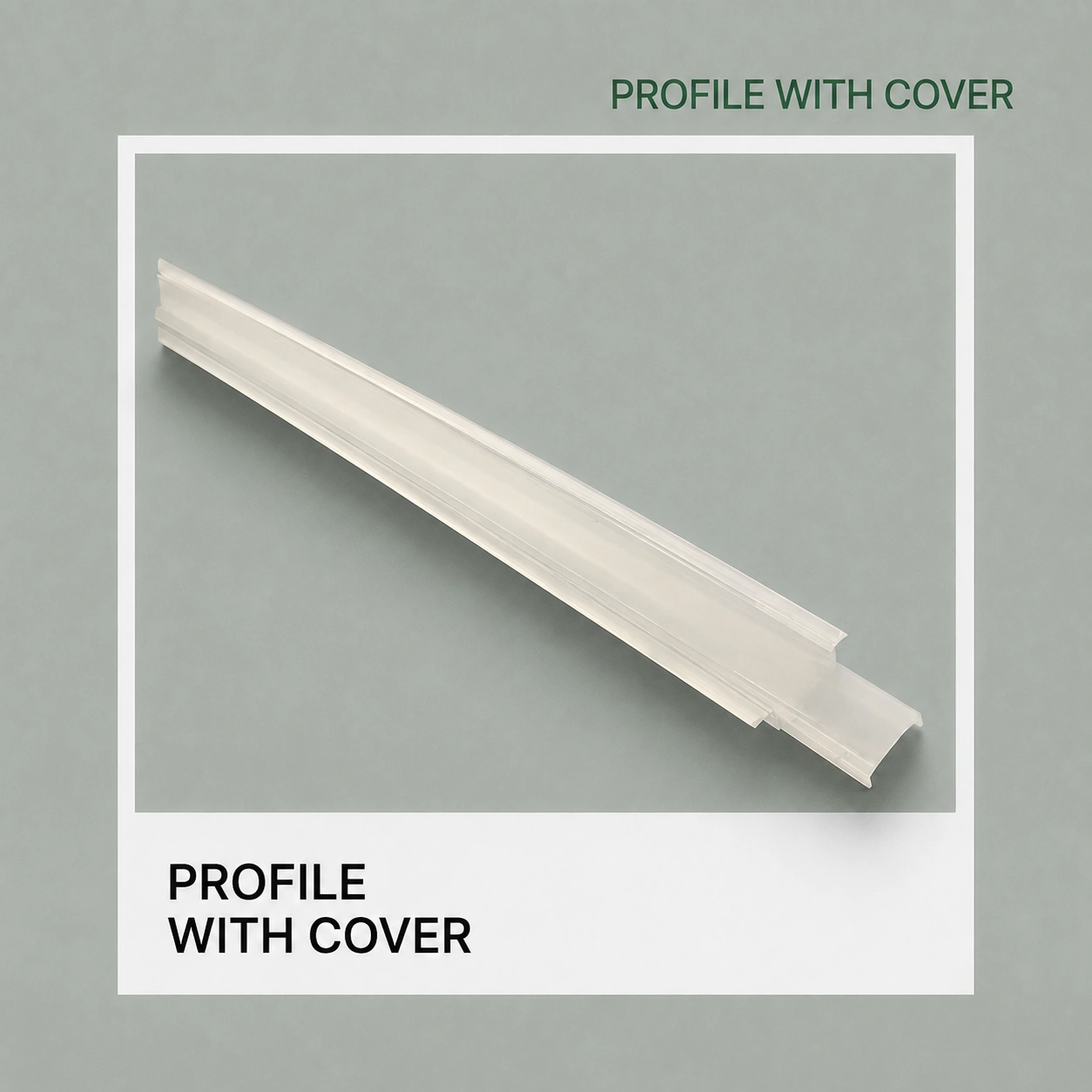 PVC Profile with Cover – 10 ft | 0.75 Inch Lighting Profile