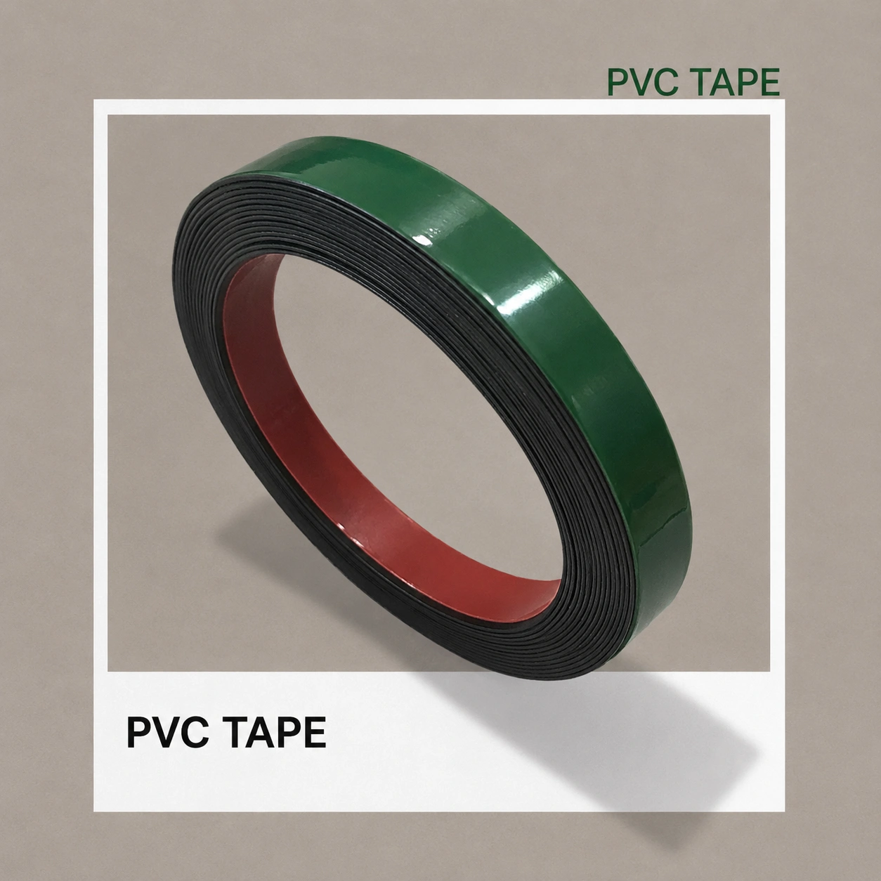 Premium Self-Adhesive PVC Tape Roll – Green Finish