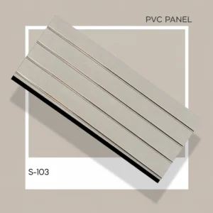 Premium Ivory Groove PVC Wall Panel – S-103 | 10 ft x 10 in