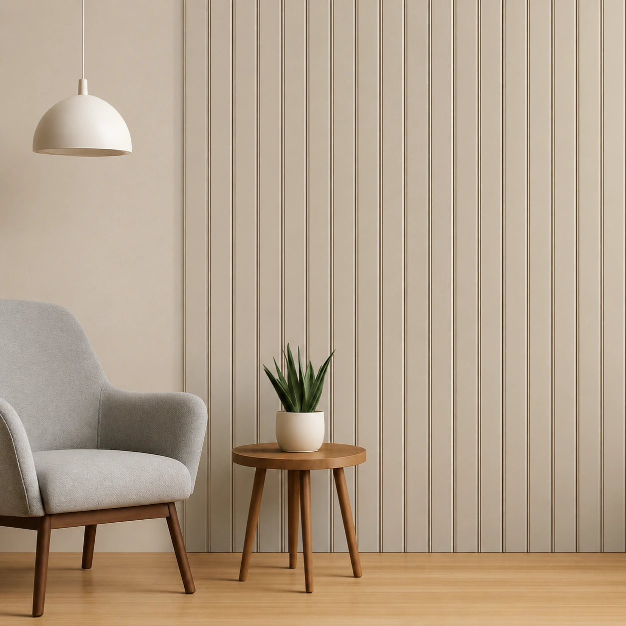 Premium Ivory Groove PVC Wall Panel – S-103 | 10 ft x 10 in - Image 2