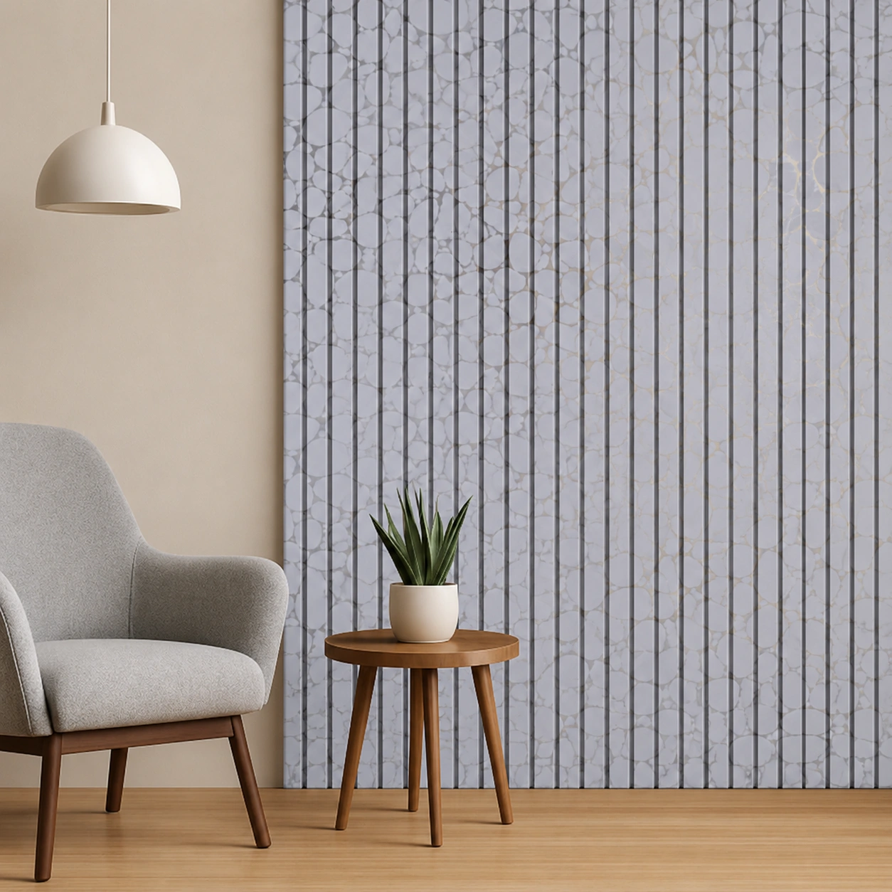 Premium Pebble Stone PVC Decorative Wall Panel – S-124 | 10 ft x 10 in - Image 2