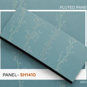 PVC Decorative Wall Panel SH1410 | Sky Blue Floral Vine Finish | 10ft x 10inch
