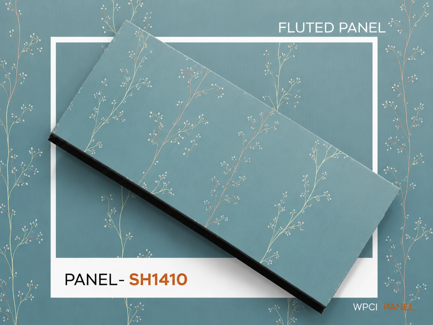 PVC Decorative Wall Panel SH1410 | Sky Blue Floral Vine Finish | 10ft x 10inch PVC Decorative Wall Panel SH1410 | Sky Blue Floral Vine Finish | 10ft x 10inch