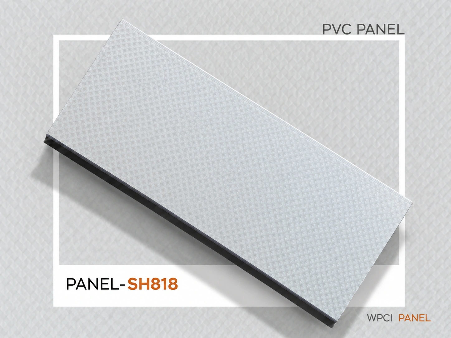 PVC Decorative Wall Panel SH818 | Elegant White Textured Finish | 10ft x 10inch
