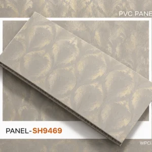 PVC Decorative Wall Panel SH9469 | Elegant Beige Floral Textured Finish | 10ft x 10inch