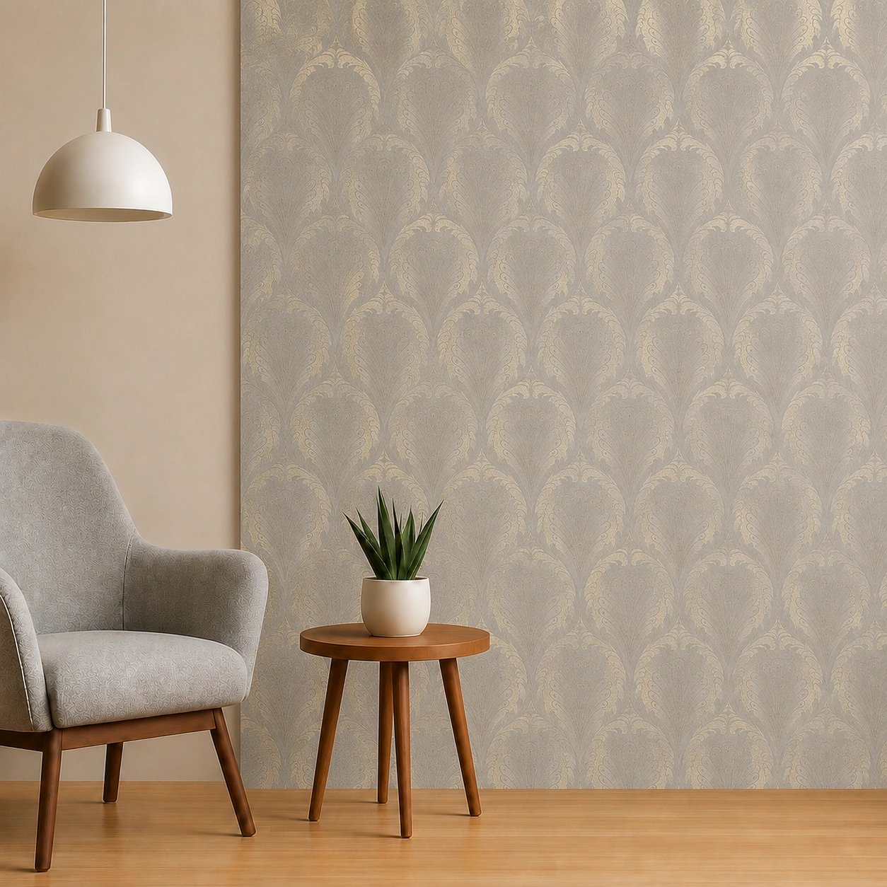 PVC Decorative Wall Panel SH9469 | Elegant Beige Floral Textured Finish | 10ft x 10inch PVC Decorative Wall Panel SH9469 | Elegant Beige Floral Textured Finish | 10ft x 10inch - Image 2