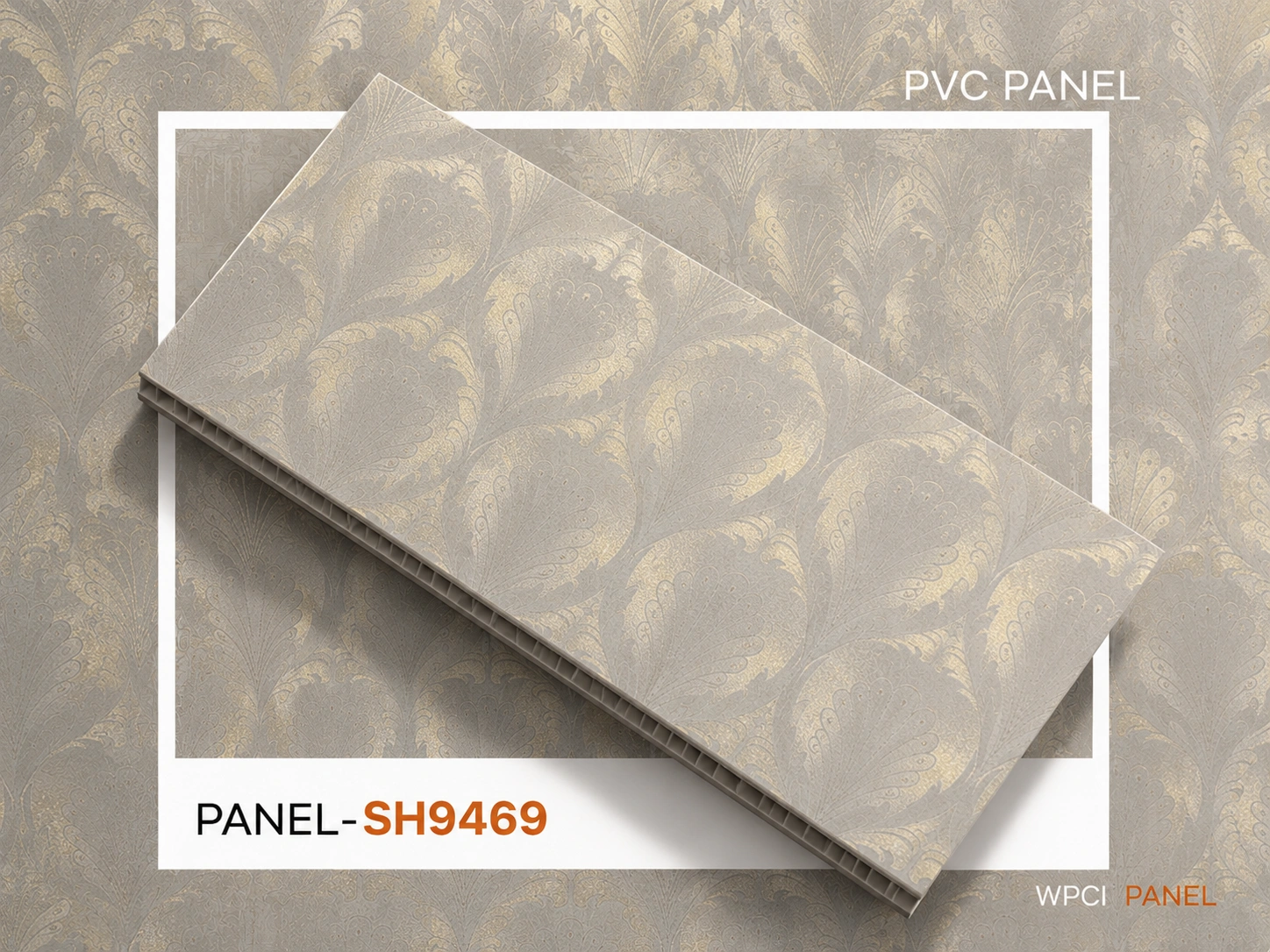 PVC Decorative Wall Panel SH9469 | Elegant Beige Floral Textured Finish | 10ft x 10inch PVC Decorative Wall Panel SH9469 | Elegant Beige Floral Textured Finish | 10ft x 10inch