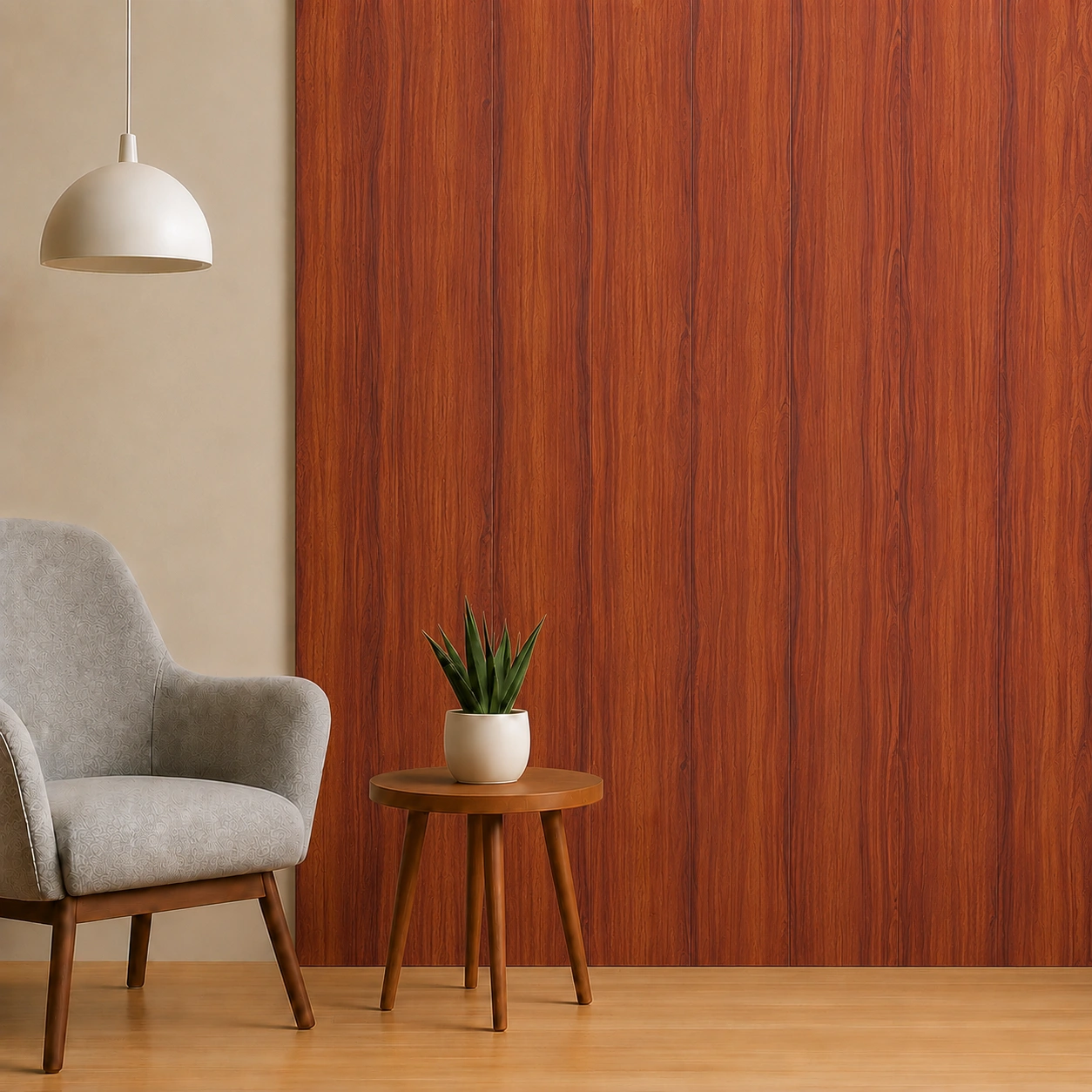PVC Decorative Wall Panel SH953 | Premium Teak Wood Finish | 10ft x 10inch - Image 2