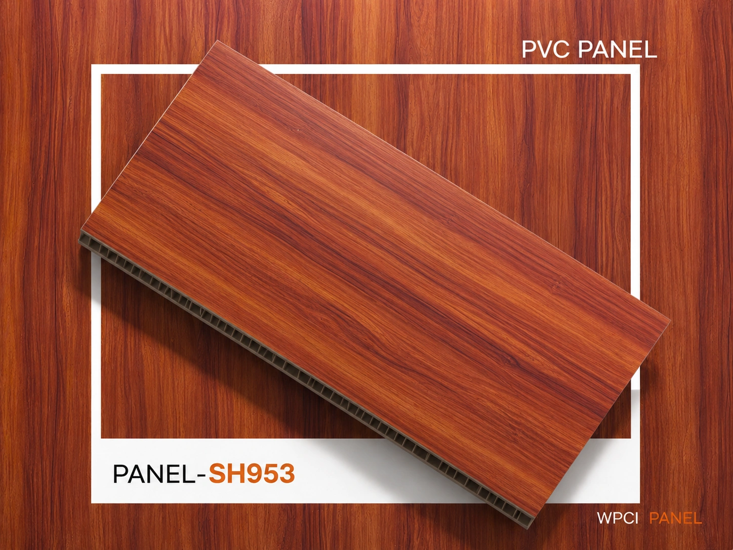 PVC Decorative Wall Panel SH953 | Premium Teak Wood Finish | 10ft x 10inch