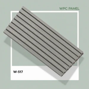 Imported Grey Wood Finish WPC Fluted Louver Panel – W-517 | 9.5 ft x 6 in | 17 mm Thick