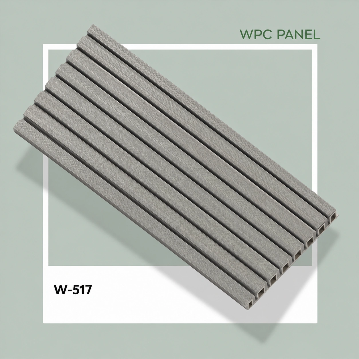 Imported Grey Wood Finish WPC Fluted Louver Panel – W-517 | 9.5 ft x 6 in | 17 mm Thick Imported Grey Wood Finish WPC Fluted Louver Panel – W-517 | 9.5 ft x 6 in | 17 mm Thick