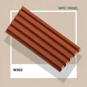 Premium Teak Wood WPC Fluted Louver Panel – W302 | 9.5 ft x 6 in | 23 mm Thick