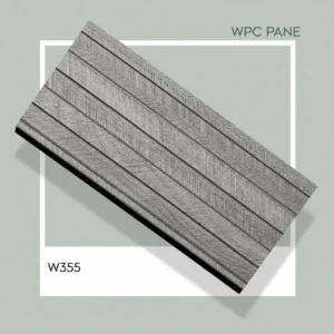 Premium Ash Grey Wood Finish WPC Fluted Louver Panel – W355 | 9.5 ft x 6 in | 23 mm Thick