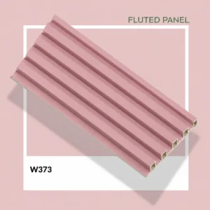 Premium Pink WPC Fluted Louver Panel – W373 | 9.5 ft x 6 in | 23 mm Thick