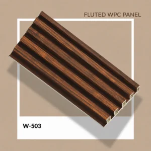 Imported Walnut Wood Finish WPC Fluted Louver Panel – W-503 | 9.5 ft x 6 in | 17 mm Thick